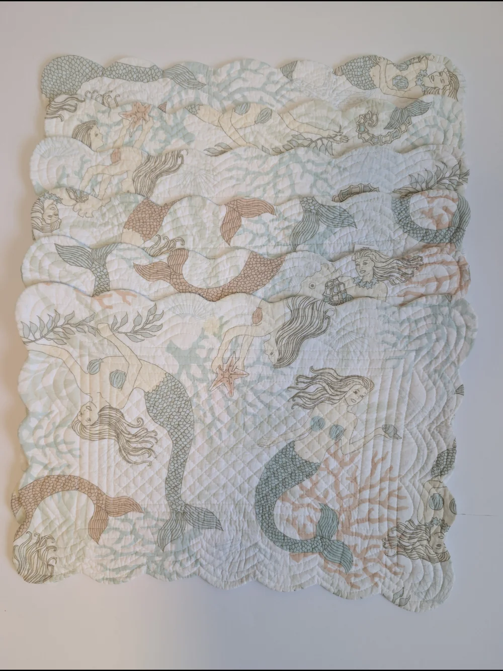 C&F Home Mystic Echoes Cotton Placemat 6pc Set Coastal Mermaid Beach Decor